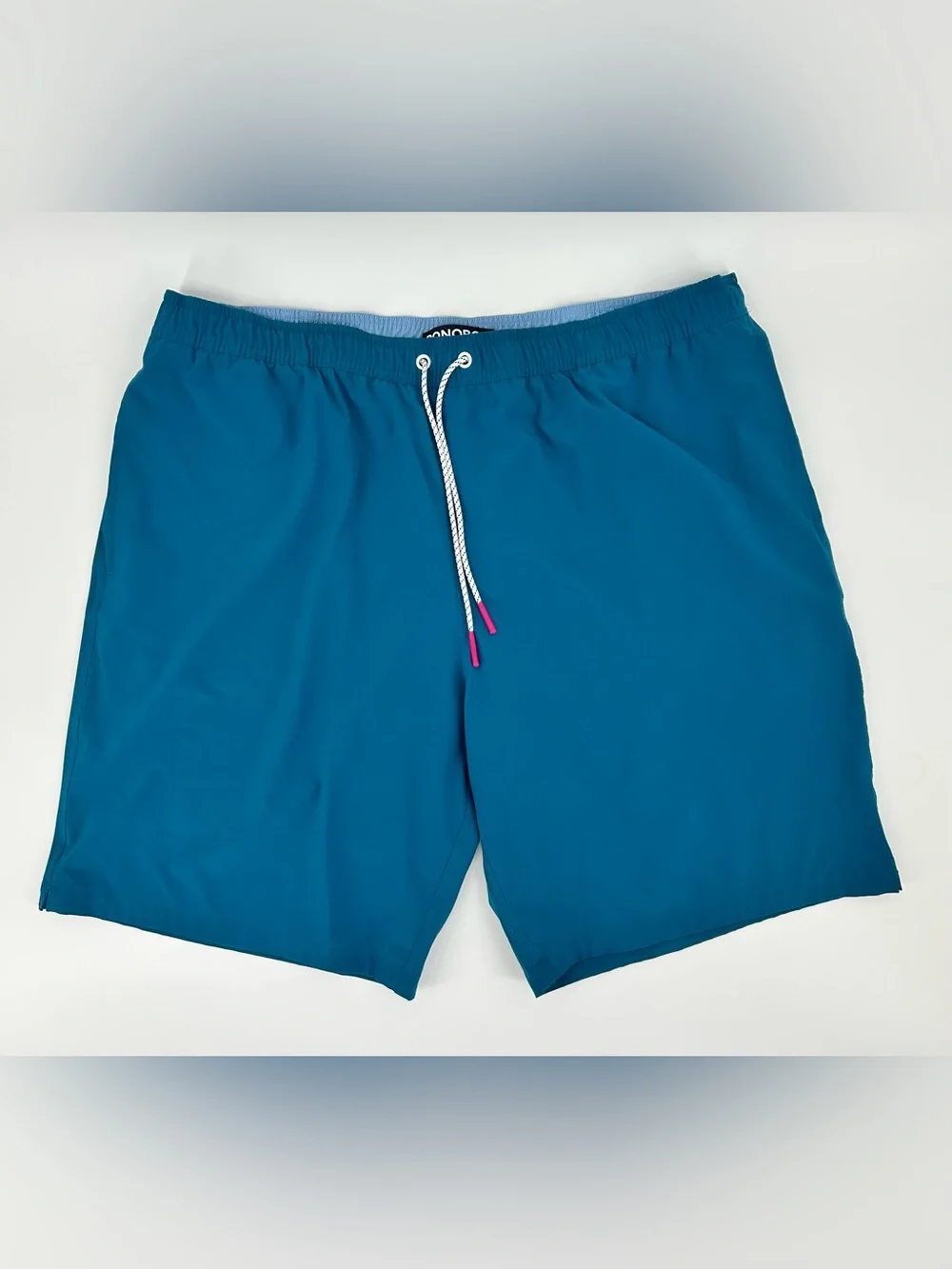 Men’s Bonobos Riviera Recycled Swim Trunks blue/green size XXL lined